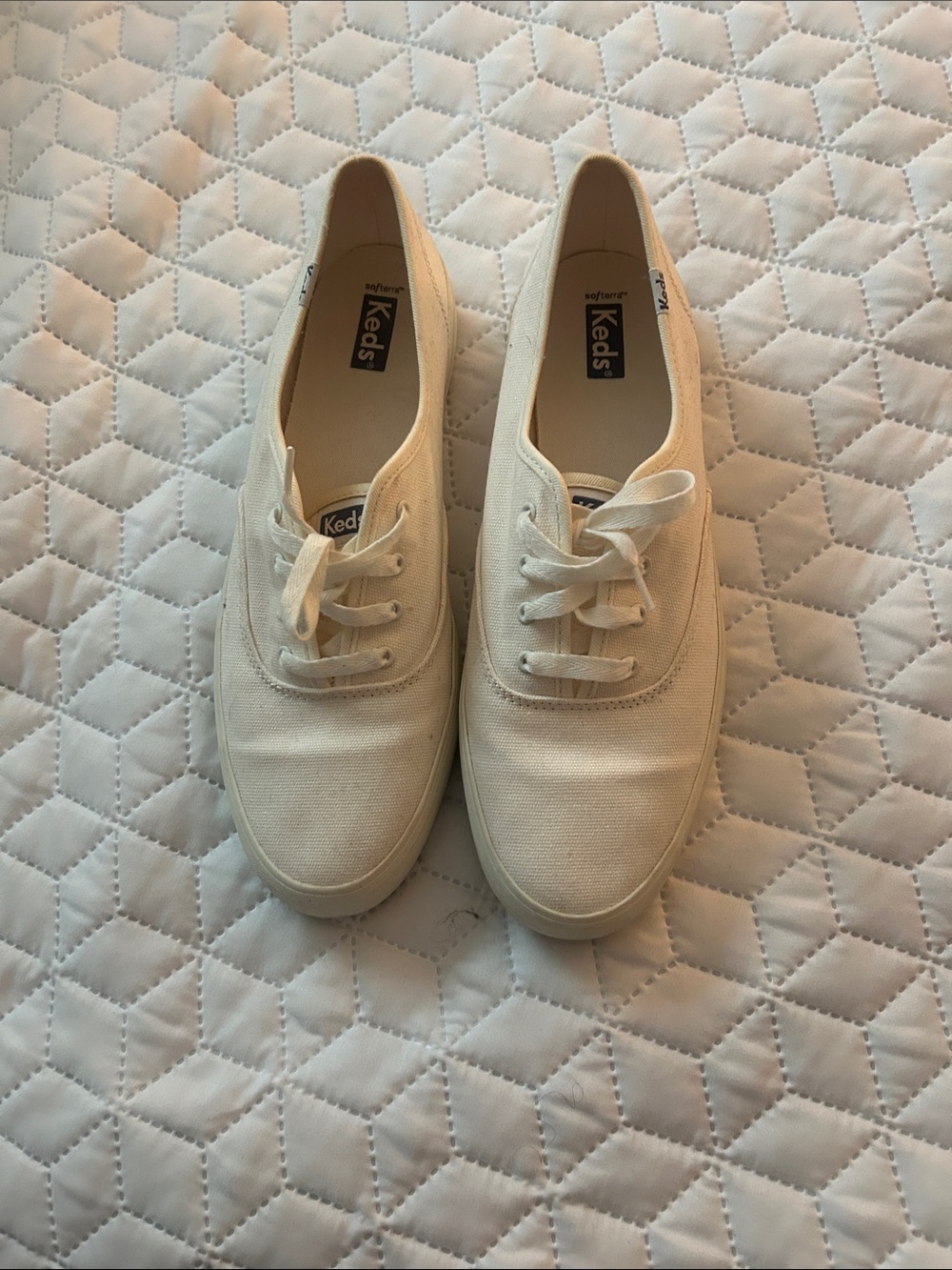 Keds Cream Canvas Low-Top Sneakers